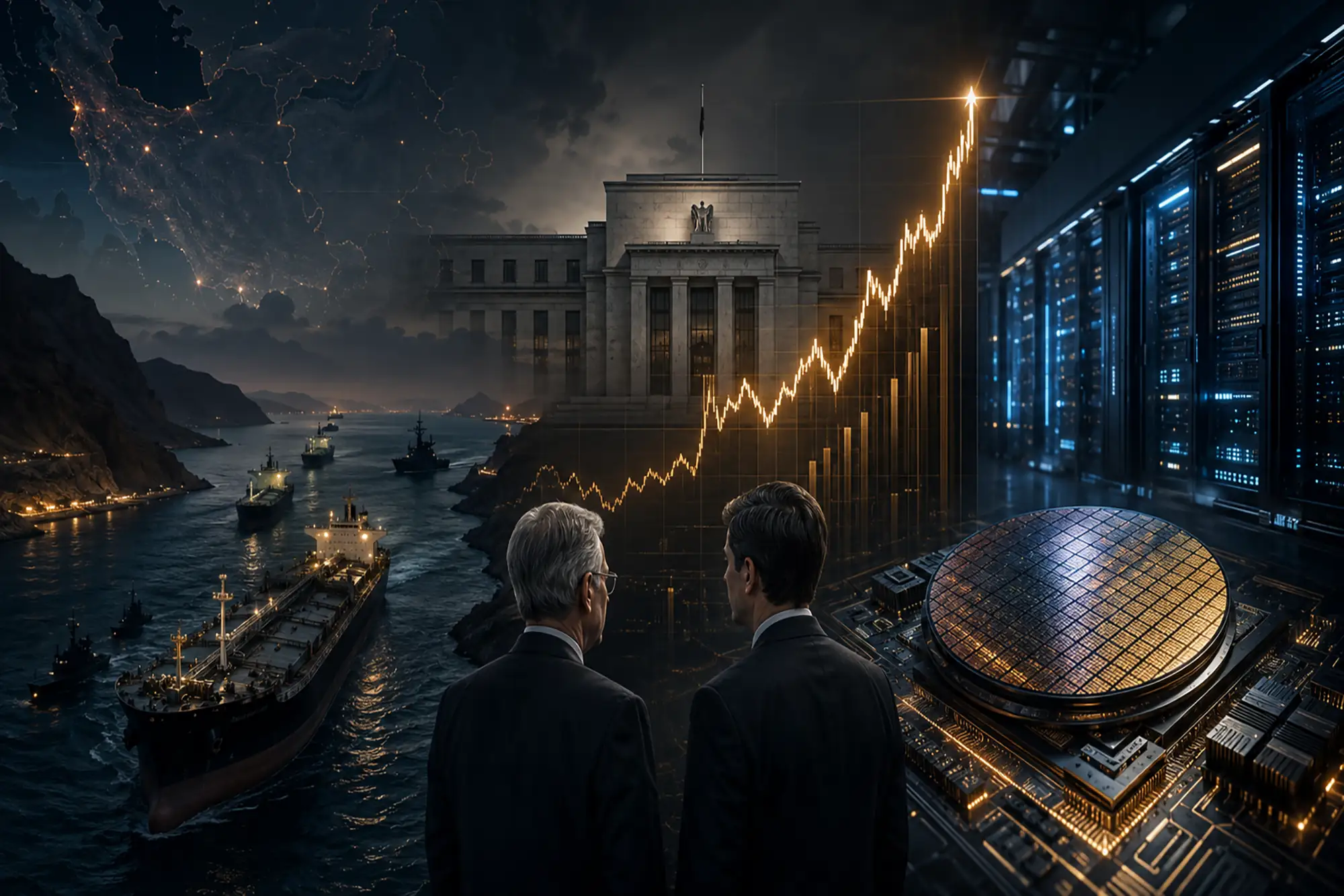 Hormuz, Fed a AI čipy: ropa nad 100 USD, nový šéf Fedu a pokračující růst polovodičů