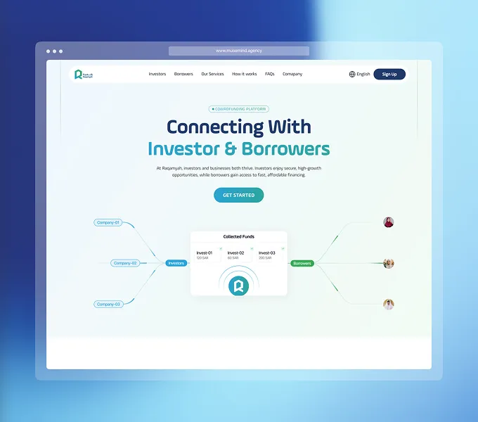 Raqamyah - Fintech website design case study