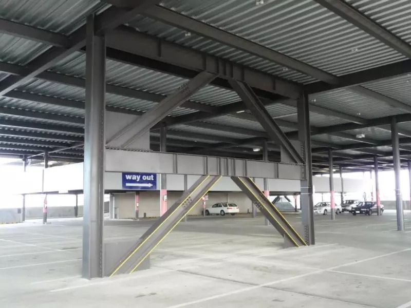 An example of braced framing structure in multi-level carpark