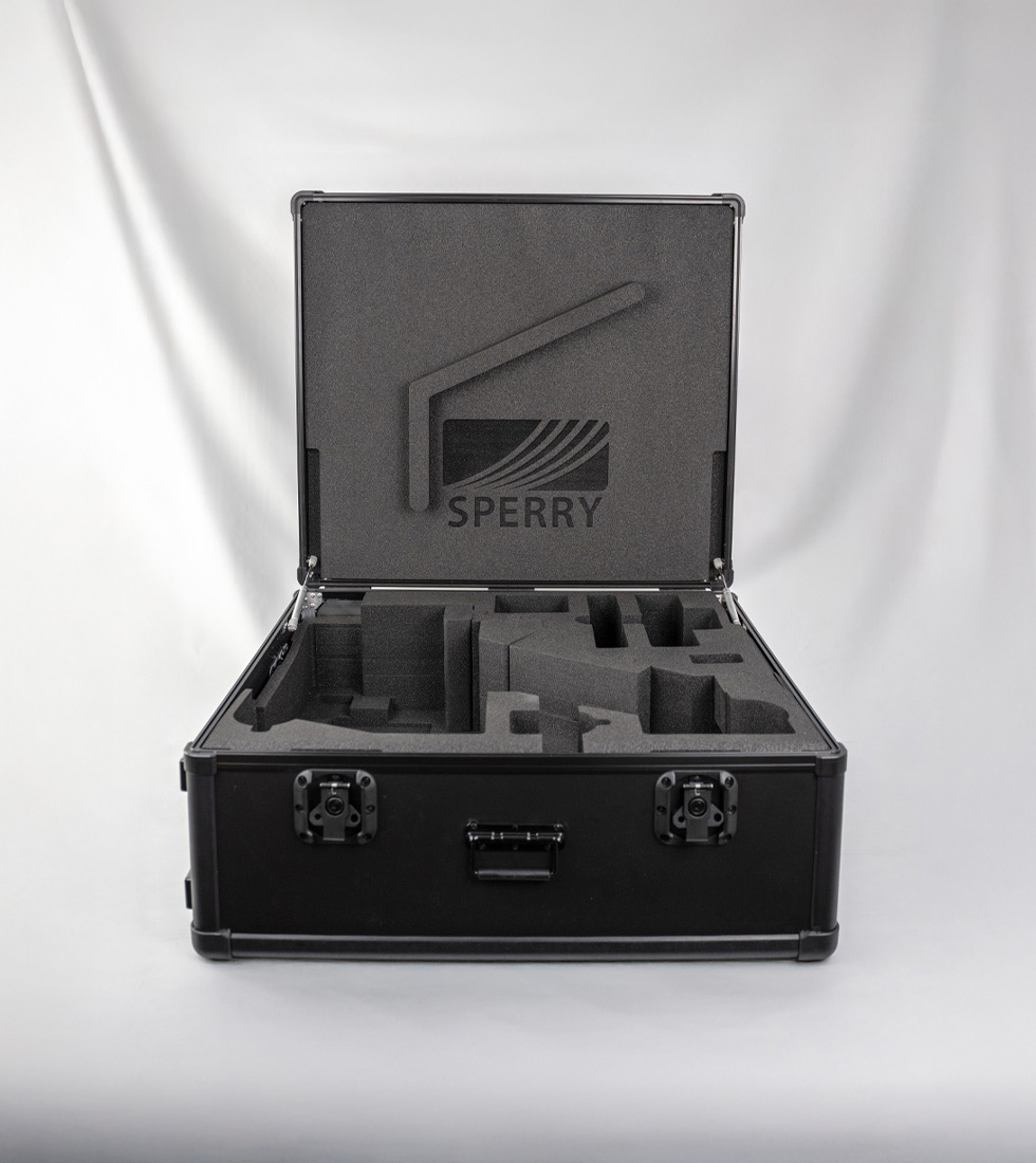 Sperry branded EXOcase with custom grey foam insert