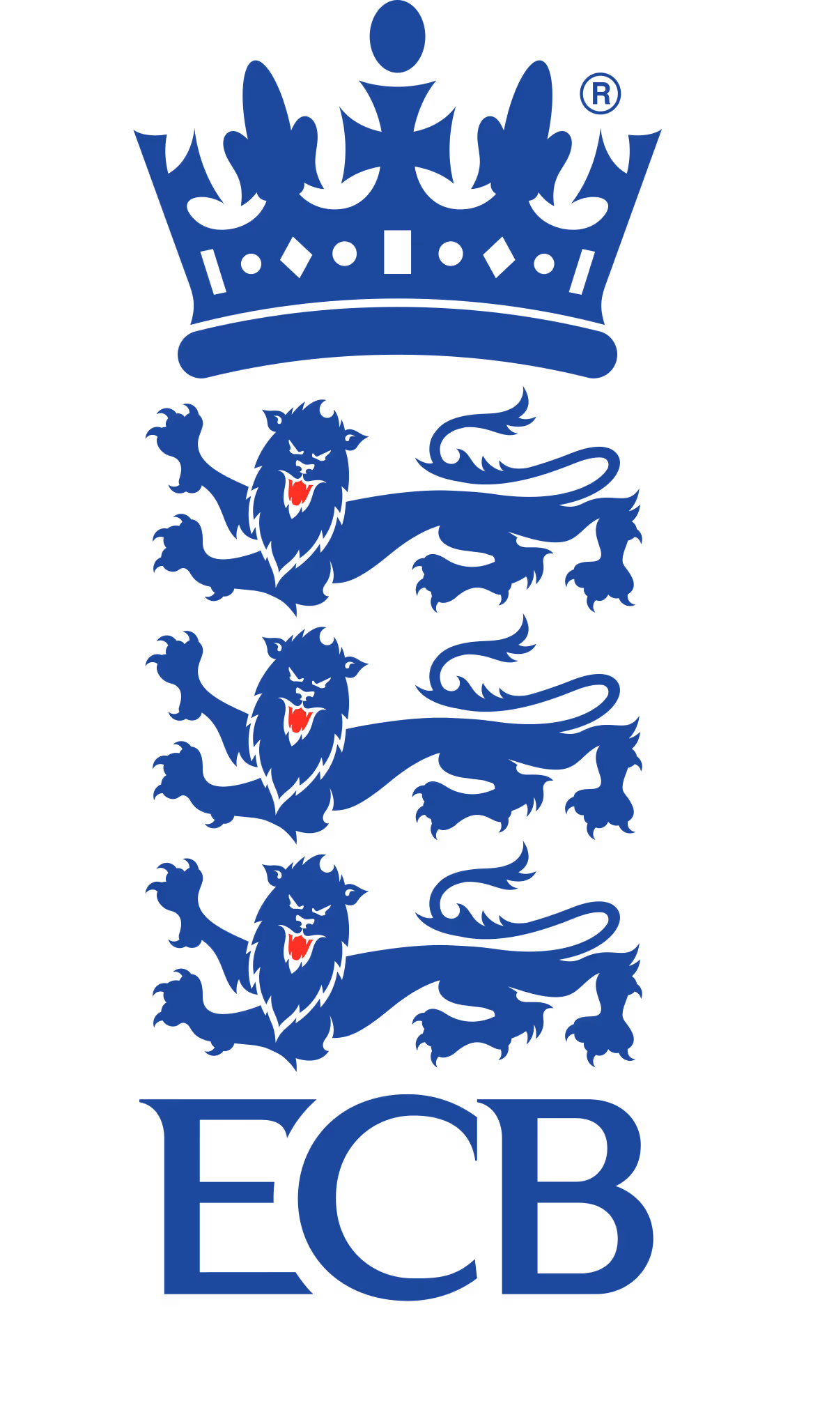 This is a navy logo for the ECB, an Applied customer. It is of 3 lions and one crown, over the letters ECB.