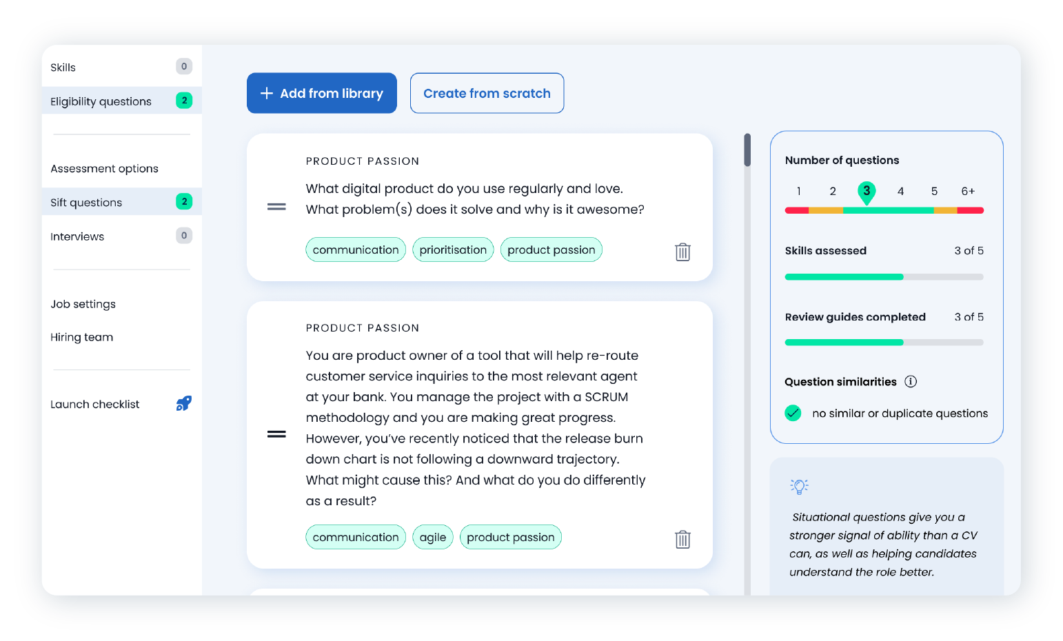 Applied job builder screenshot