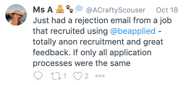 Candidate feedback on Twitter