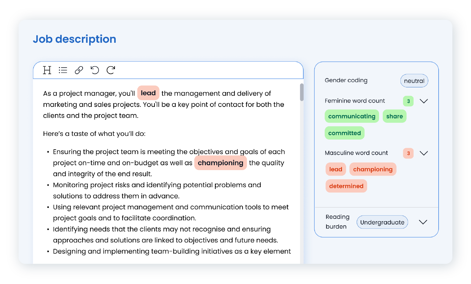 Job description tool