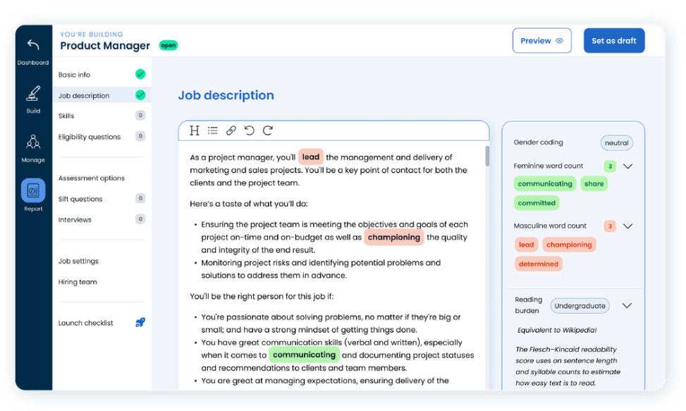 Applied job descroption tool