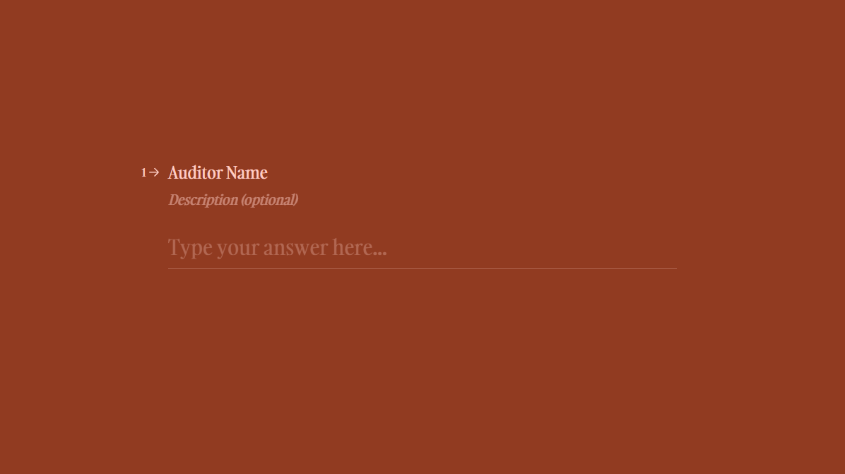 Water Heater Audit Form Template