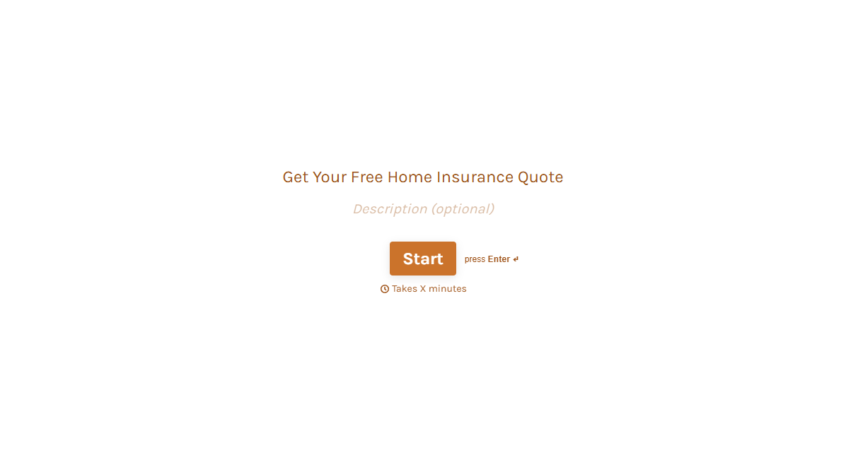 Home Insurance Quote Form Template