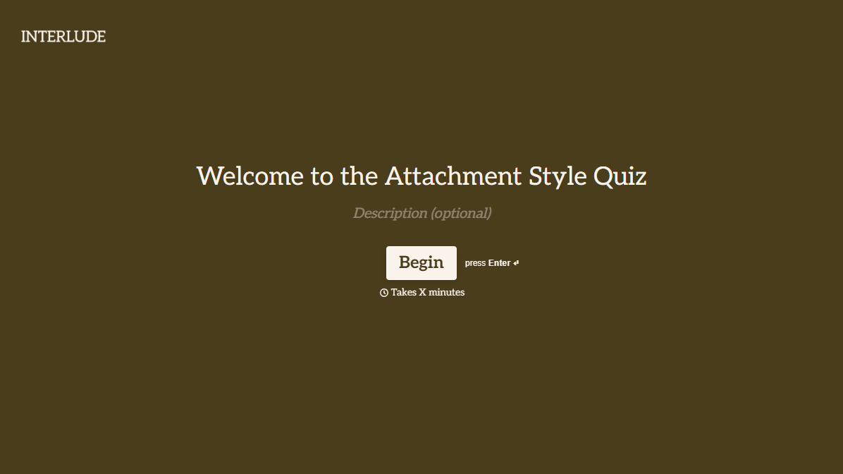 Attachment Style Quiz Form Template