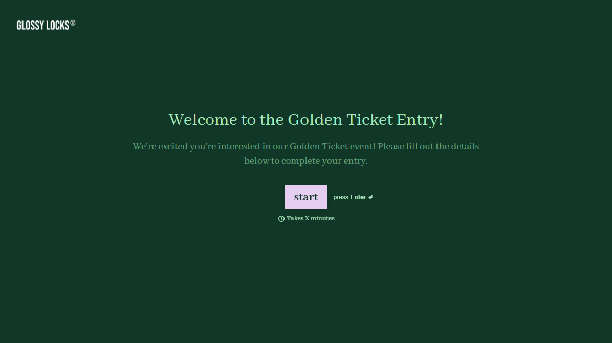 Golden Ticket Form Template