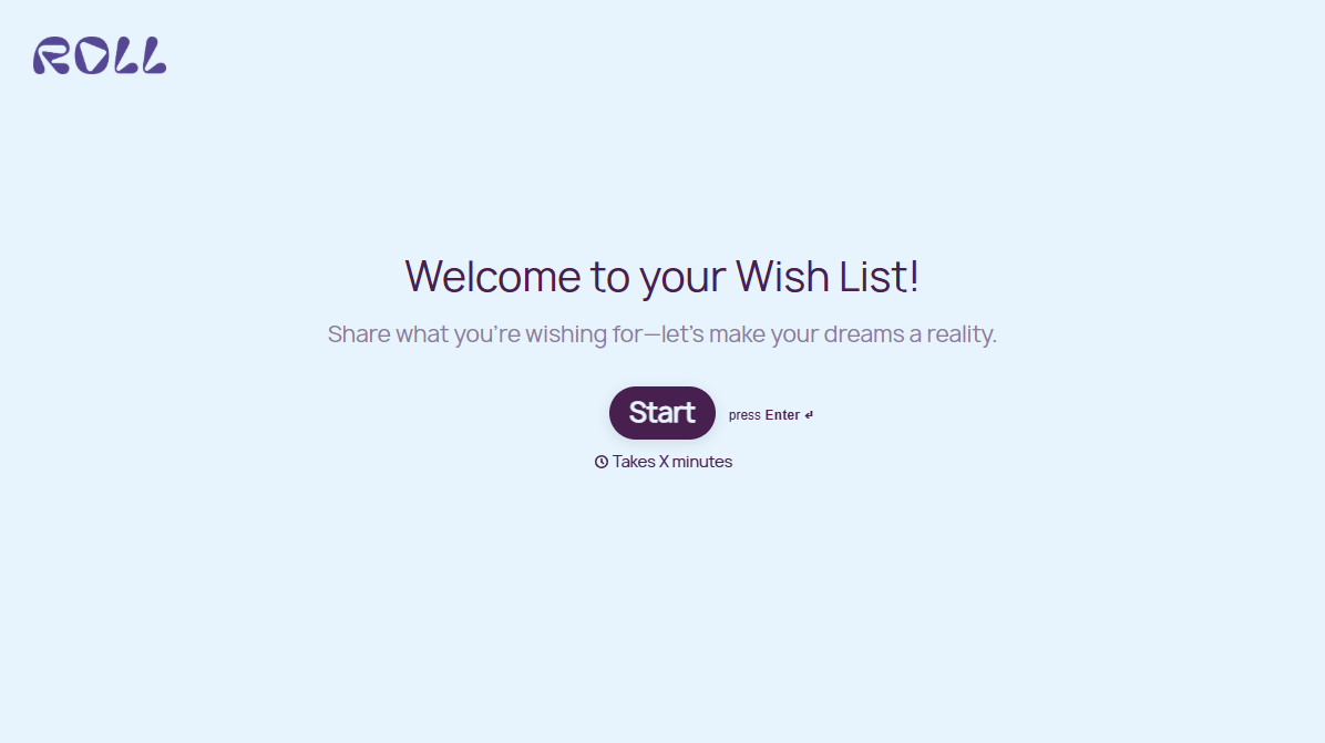 Wish List Form Template