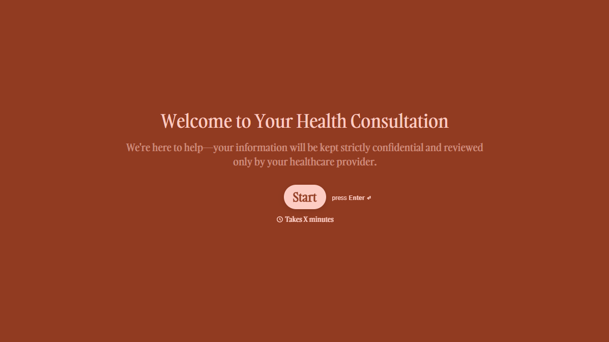 Health Consultation Intake Form Template