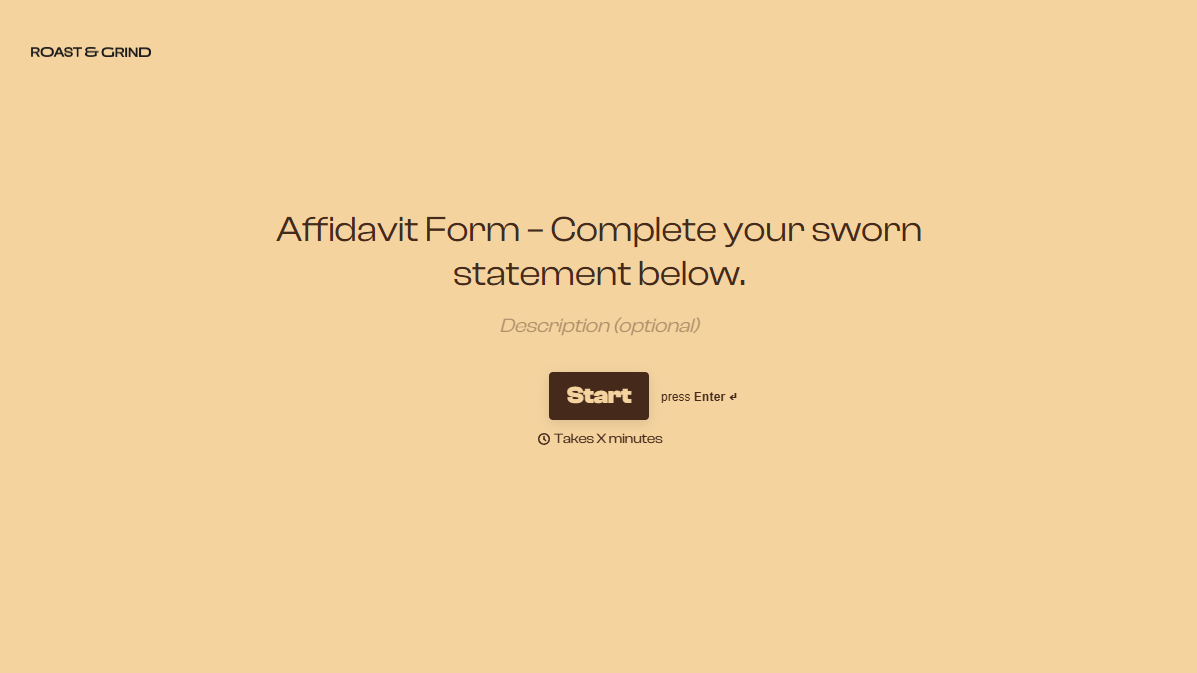Affidavit Form Template