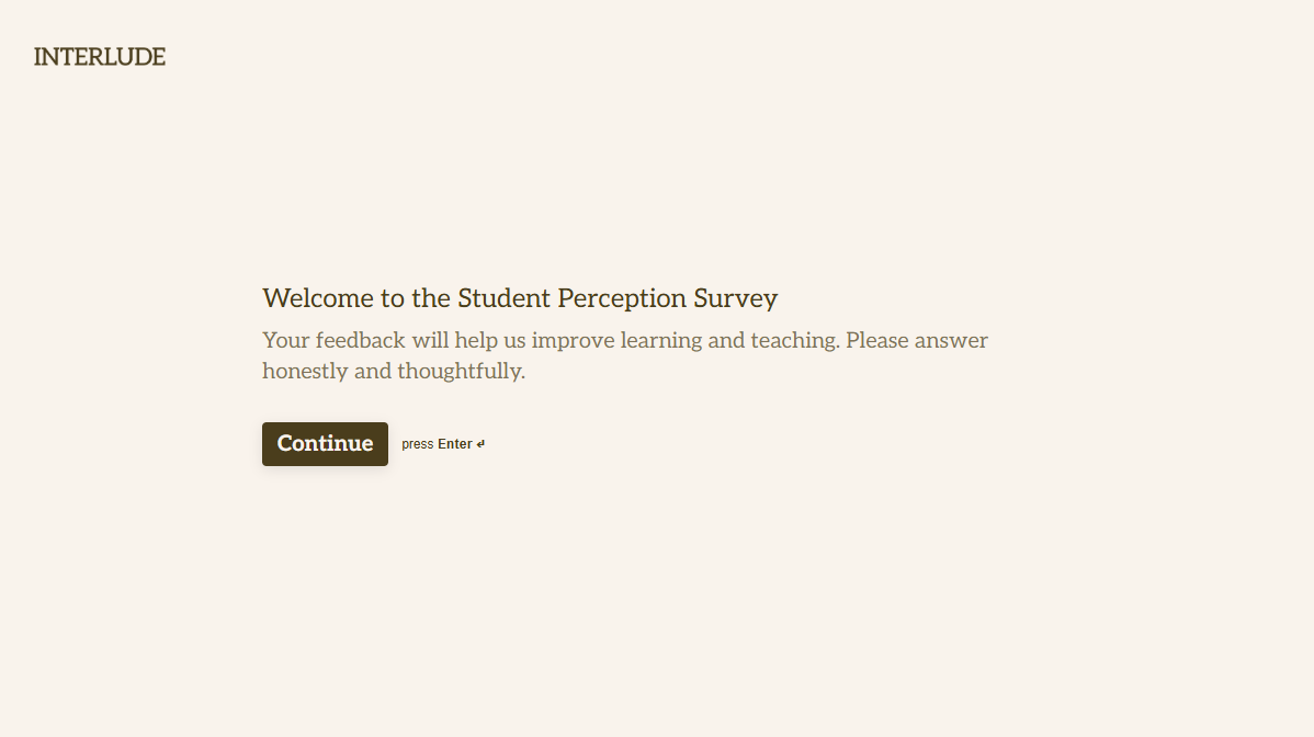 Student Perception Survey Form Template