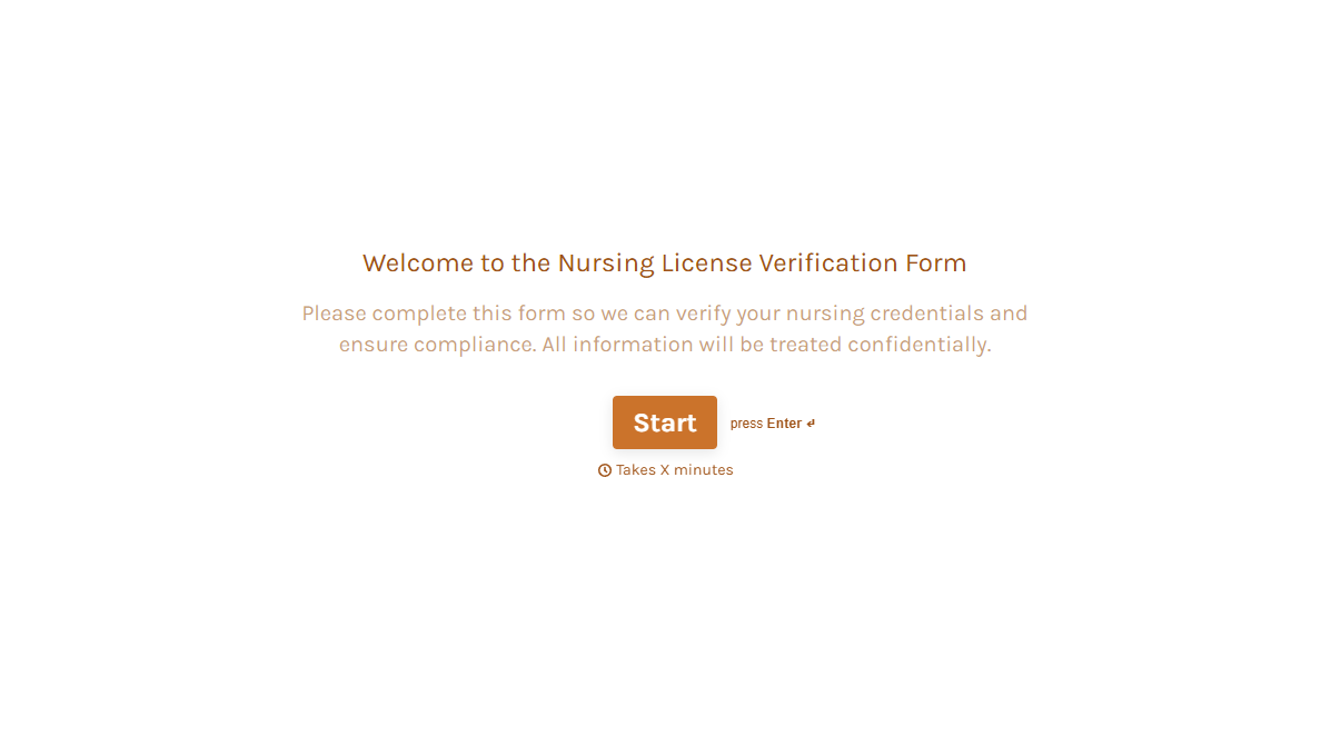 Nursing License Verification Form Template