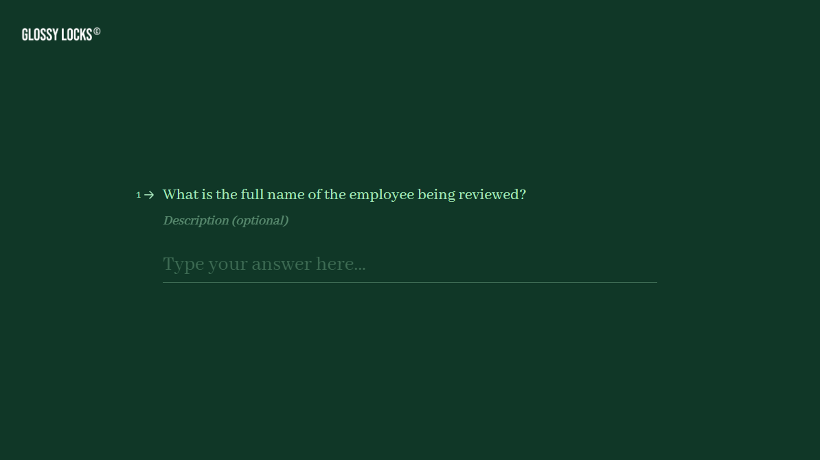 Performance Review Form Template