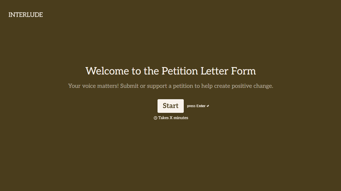 Petition Letter Form Template