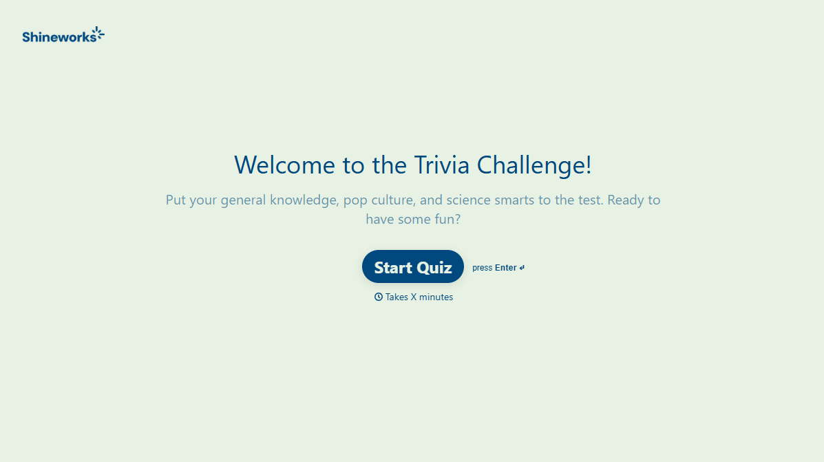 Trivia Quiz Form Template