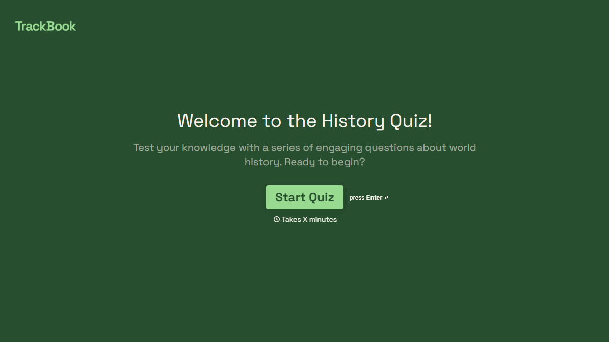 History Quiz Form Template