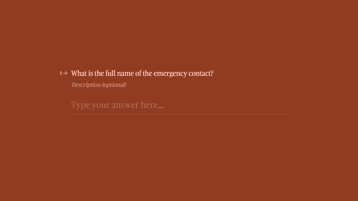Quick Emergency Contact Form Template