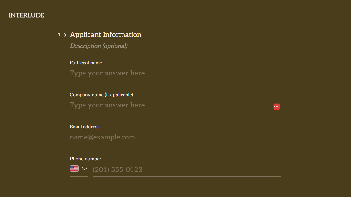 Credit Application Form Template
