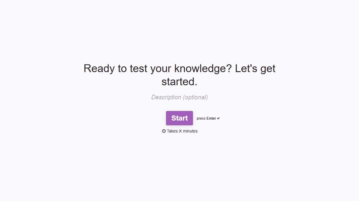 Online Quiz Form Template