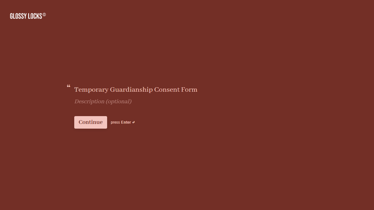 Temporary Guardianship Form Template