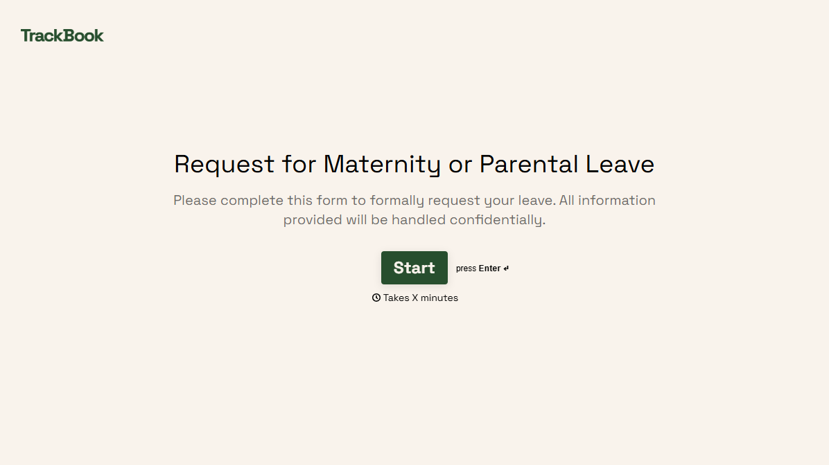 Maternity Leave Form Template