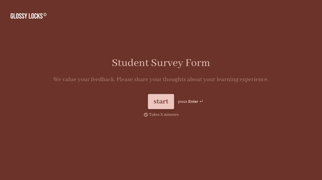 Student Survey Form Template