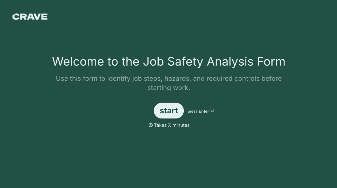 Job Safety Analysis Form Template