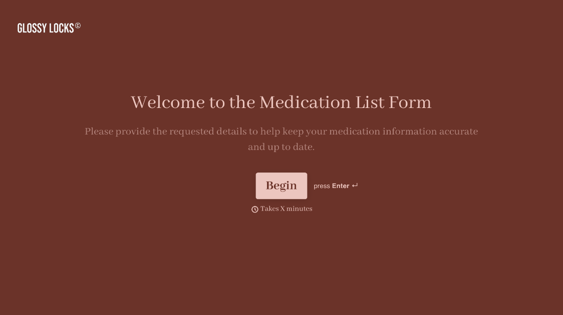 Medication List Form Template