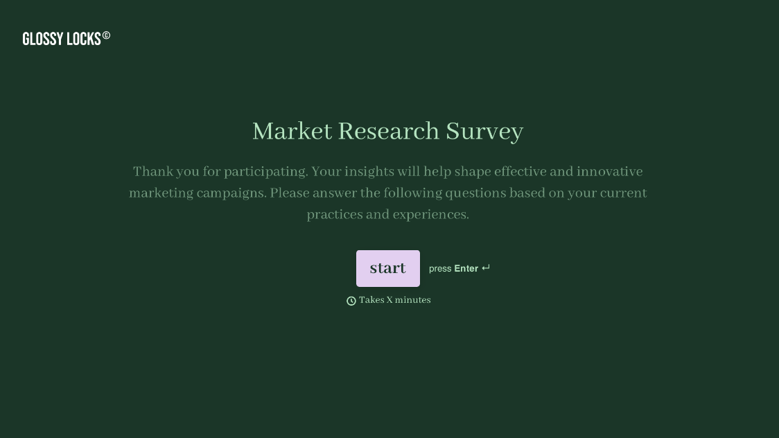 Market Research Survey Form Template