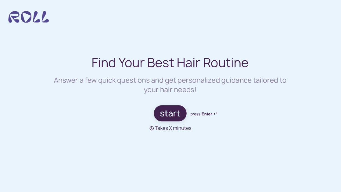 Hair Quiz Form Template