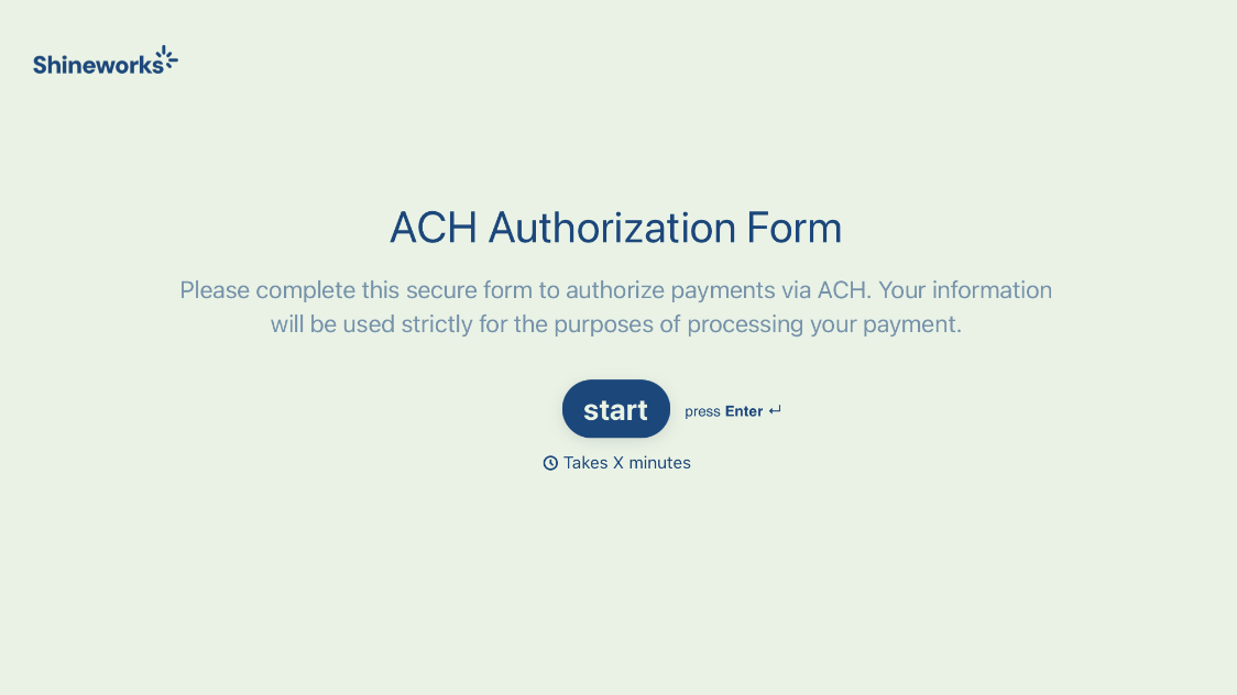 ACH Authorization Form Template