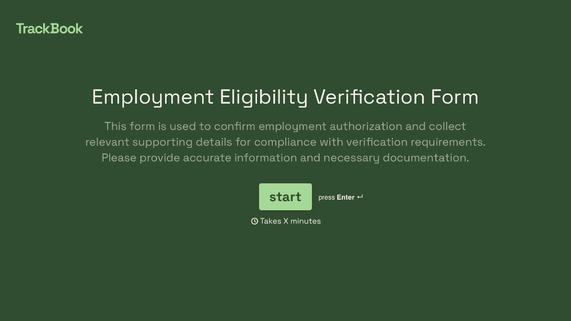 Employment Eligibility Verification Form Template