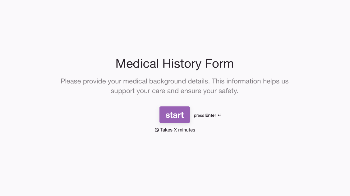Medical History Form Template