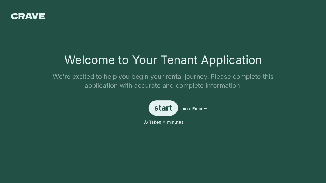 Tenant Application Form Template