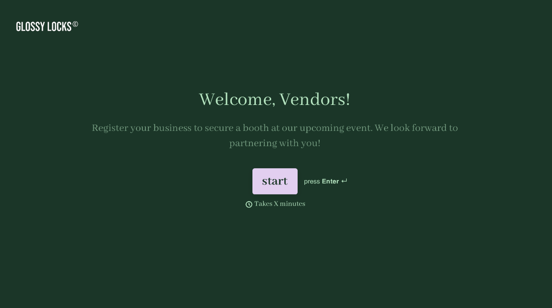 Vendor Booth Registration Form Template