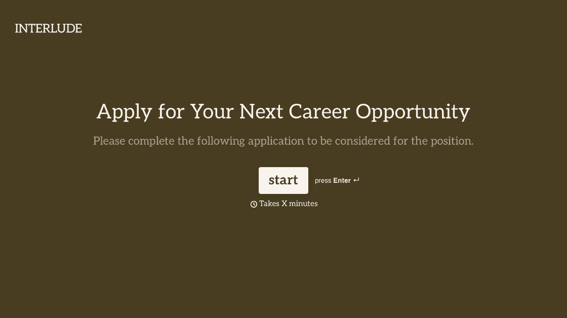 Simple Job Application Form Template