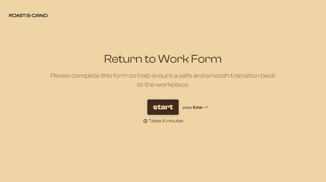 Return to Work Form Template