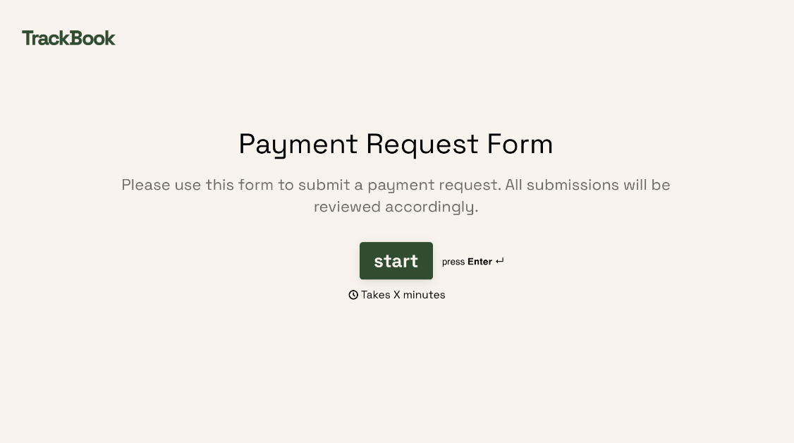 Payment Request Form Template