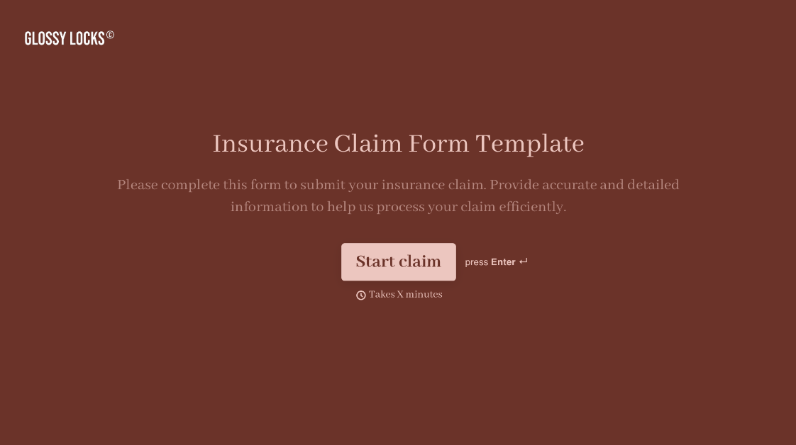 Insurance Claim Form Template