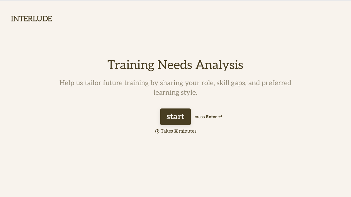 Training Need Analysis Form Template