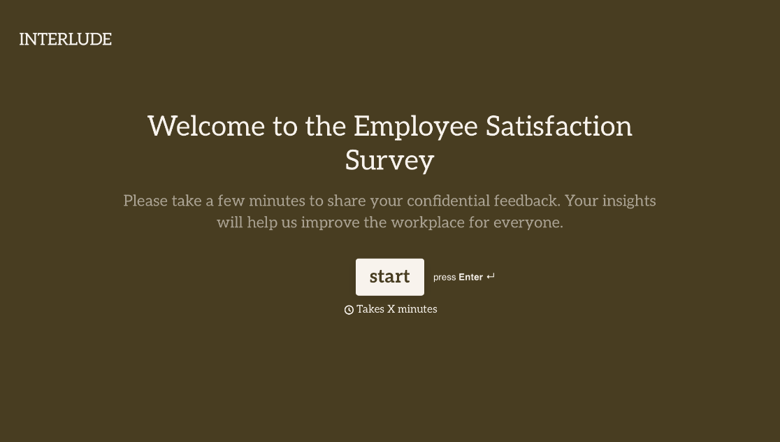 Employee Satisfaction Survey Form Template
