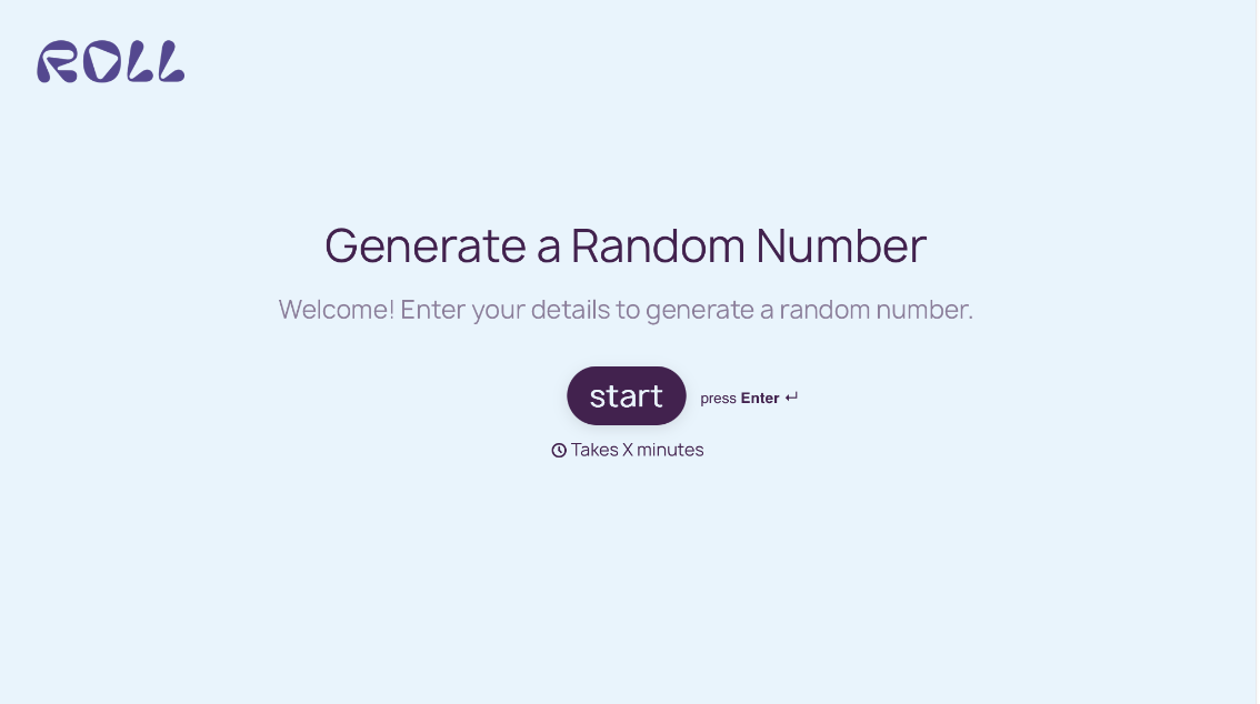 Generate Random Number Form Template