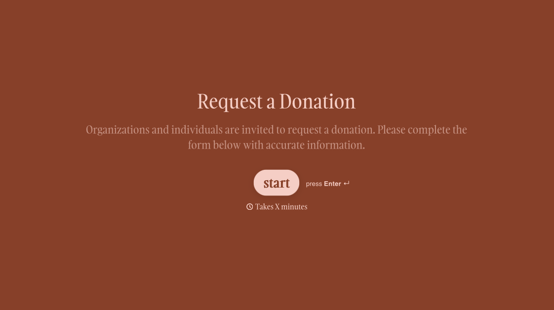 Donation Request Form Template
