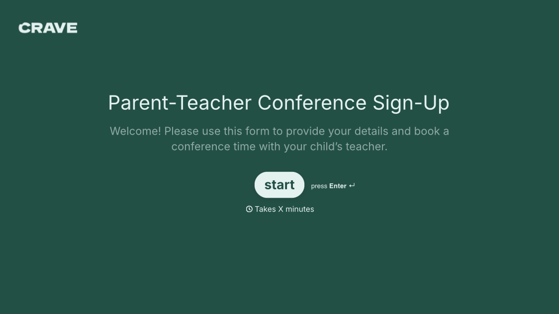 Parent Teacher Conference Form Template