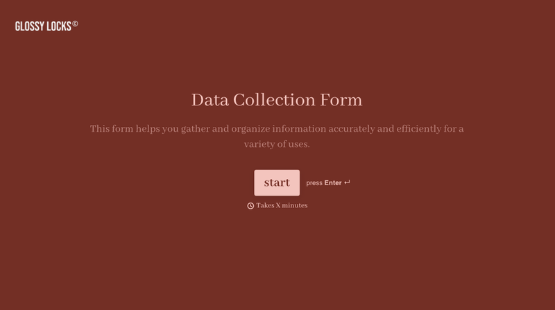 Data Collection Form Template