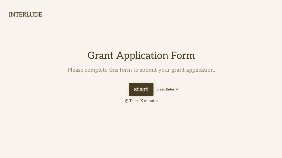 Grant Application Form Template