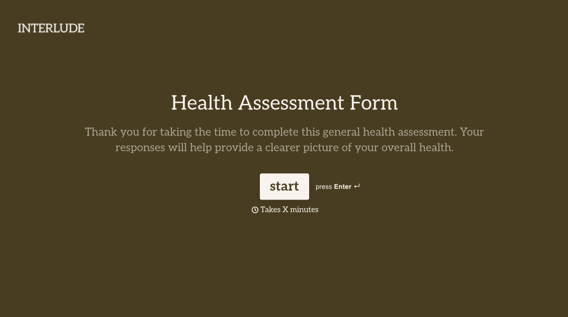 Health Assessment Form Template