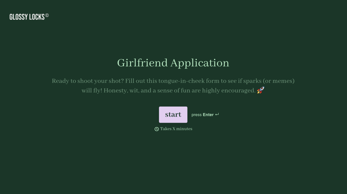 Girlfriend Application Form Template